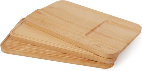 Brabantia Profile Houten Snijplanken, Set Van 3(Voor Groente, Brood En Vlees) Beukenhout