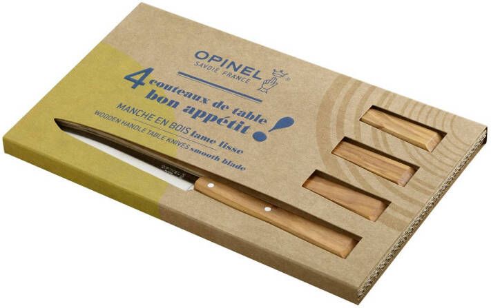 Opinel N°125 Bon Appétit Sud Tafelmessenset 4 delig Olijfhout