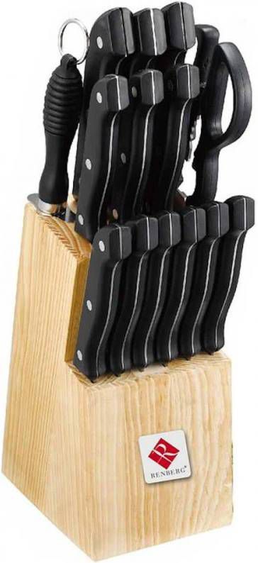 Renberg Professionele Messenset In Houten Blok 15 Delig