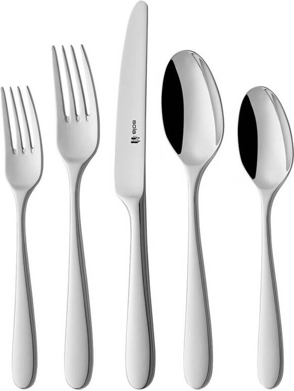 Sola Nordica Bestekset 12 Persoons 100 Delig Zilverwit Edelstaal 18/10 Hoogwaardig Rvs