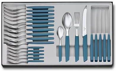 Victorinox Bestekset Swiss Modern 24 delig Pastel Blauw RVS/PP