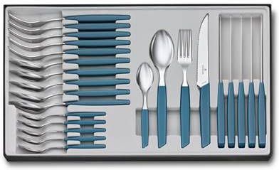 Victorinox Bestekset Swiss Modern 24 delig Pastel Blauw RVS/PP