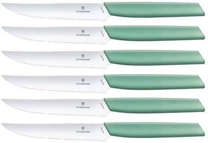 Victorinox Swiss Modern Steakmessen 6 delig RVS/Mintgroen Kartel