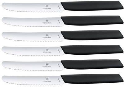 Victorinox Swiss Modern Tomatenmessen 6 delig RVS/Zwart Kartel
