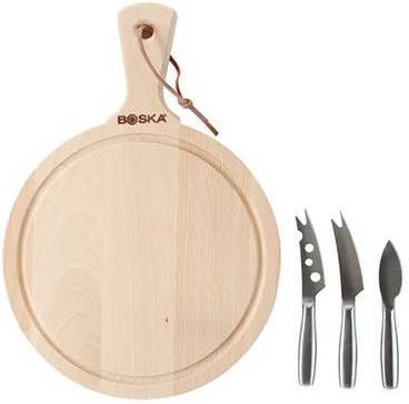 Boska Kaasset Rond Amigo Kaasplank Met Kaasmesjes Bruin ? 23 Cm